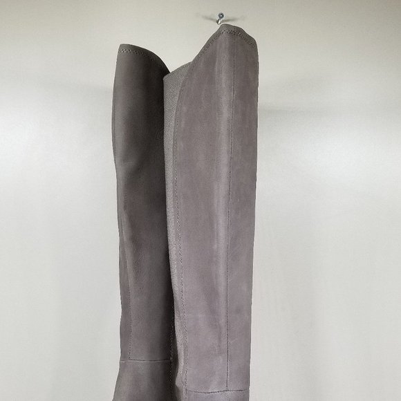 Louise et Cie Vallery Tall Boot, Light Gray Leather, Womens Size 8.5 M / 38.5 - Picture 9 of 15